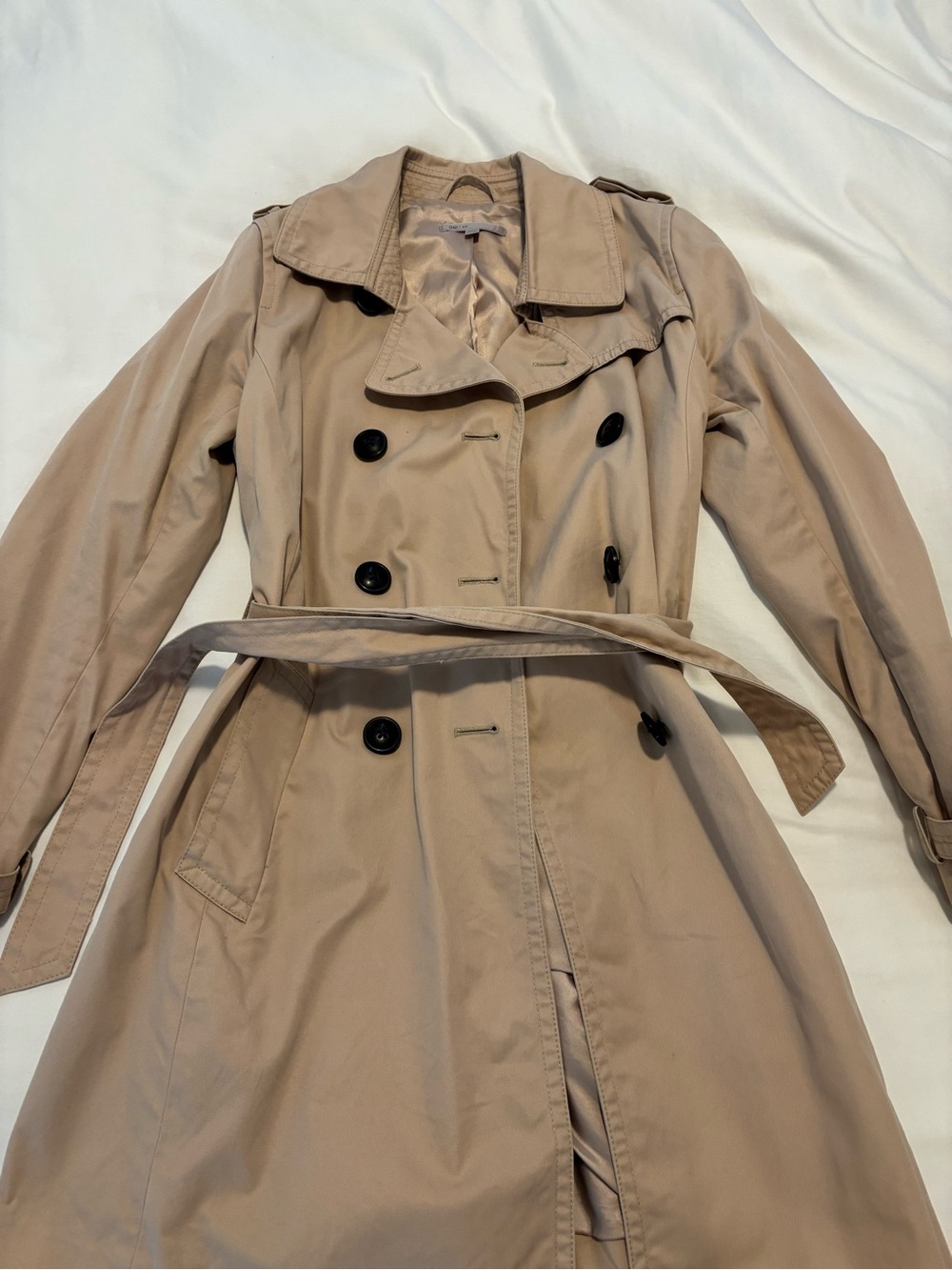 GAP Beige Double-Breasted Trench Coat with Belt